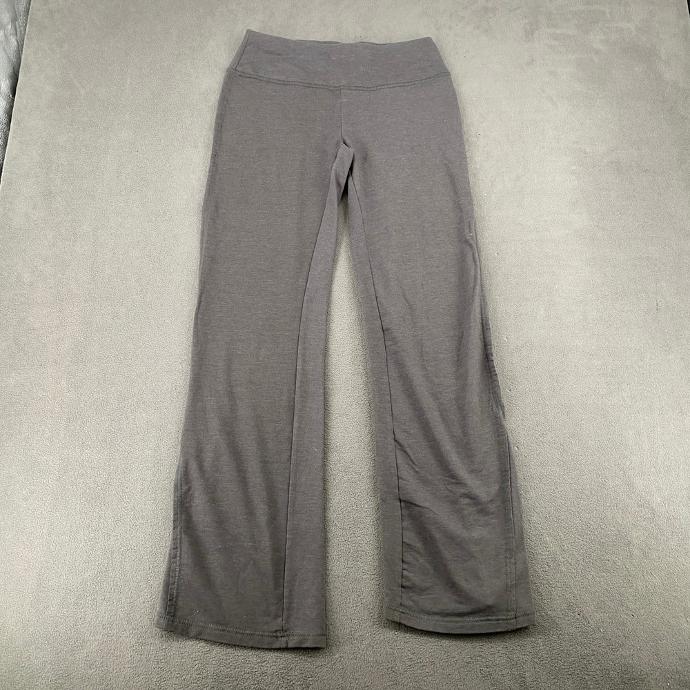 Bloom Womens Gray Cotton Blend High Rise Straight Leg Yoga Pants Small